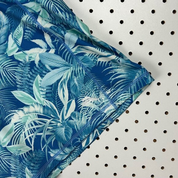 Tommy Bahama Islanzone Large Blue Hawaiian Short Sleeve Button Shirt Performance - Picture 4 of 8